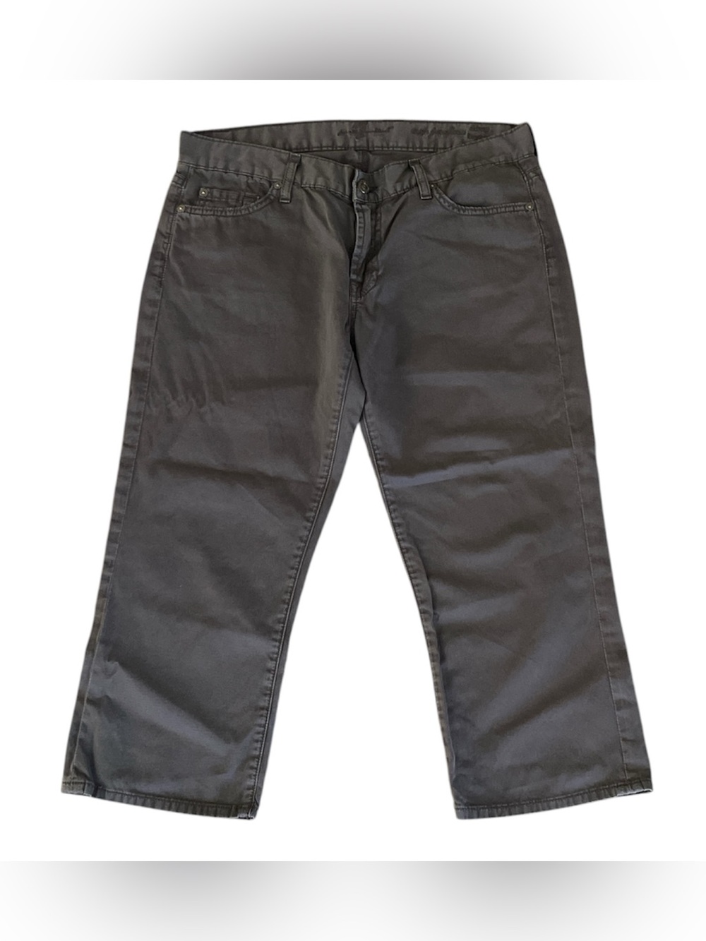7 for all mankind women’s gray Josefina skinny boyfriend crop pants